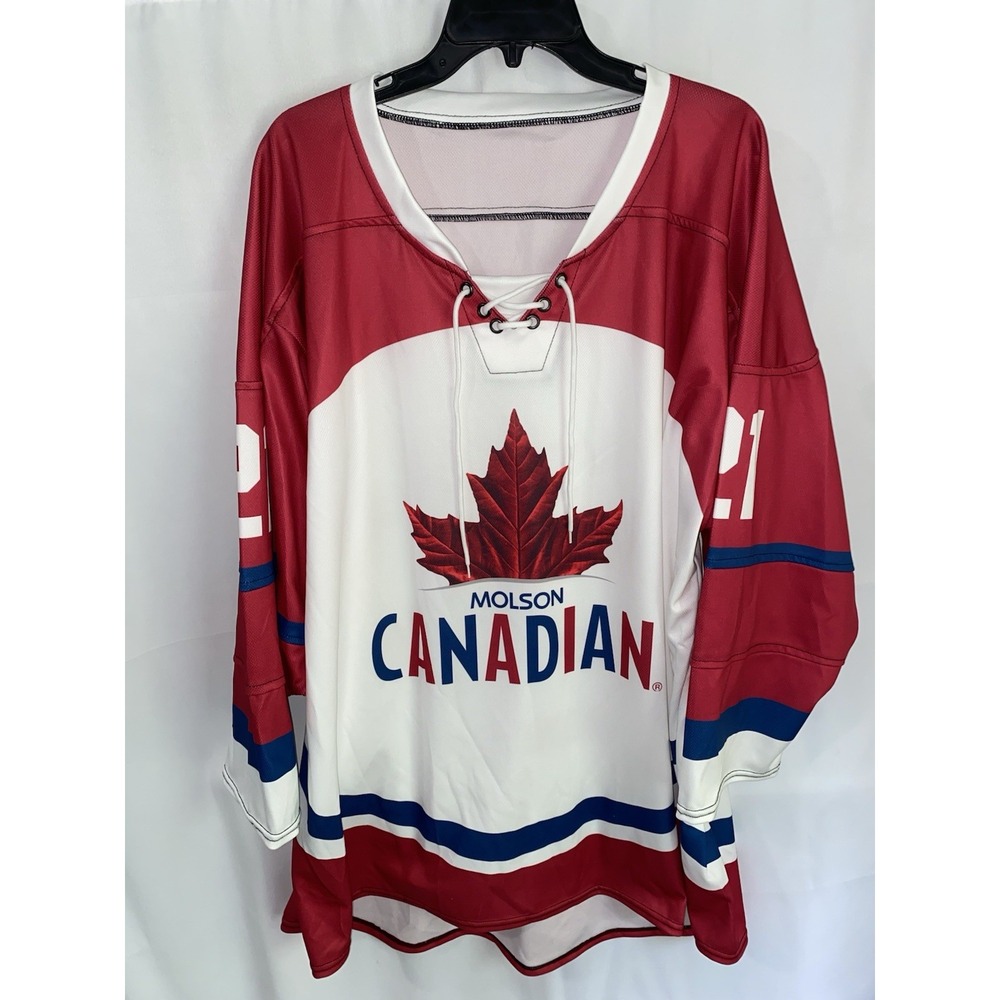 Molson Canadian Beer Hockey Jersey White Mens 2xl